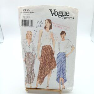 Vogue Patterns Misses Petite Skirt Vintage Sewing Pattern 9679 Sizes 12-16 1997